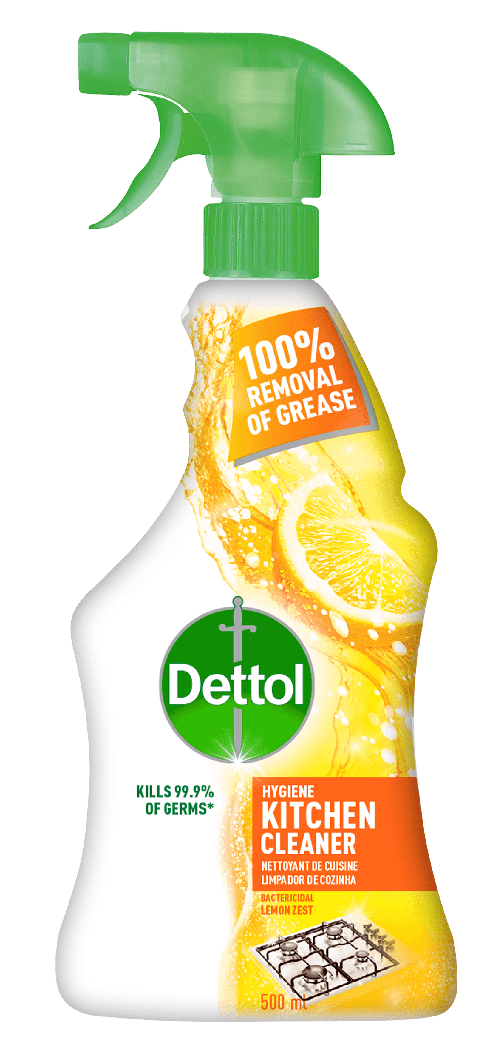 Dettol Hygiene Kitchen Cleaner Lemon Zest 500 ml Dettol