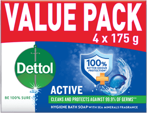 Dettol Active Bar Soap 4x 175g